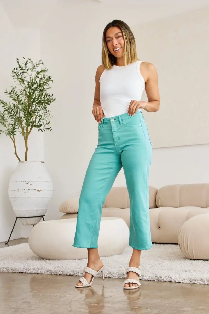 RFM Crop Chloe Full Size Tummy Control High Waist Jeans - Love Salve